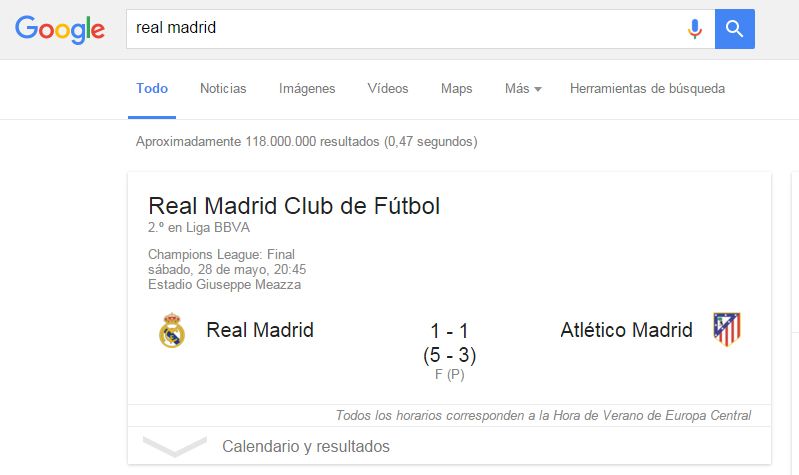 Cómo buscar en Google: deportes